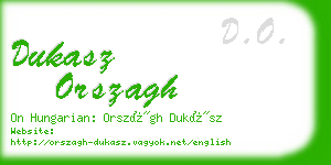dukasz orszagh business card